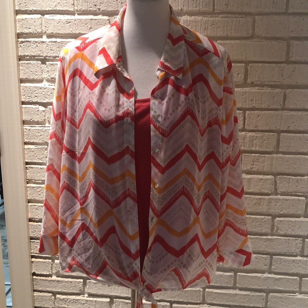 Chico’s Tank/Blouse Set Size 3 - LN